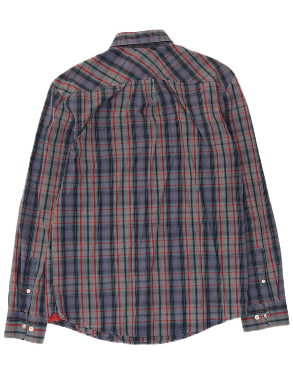Camicia da uomo Pinguino in cotone a quadri multicolore medio
