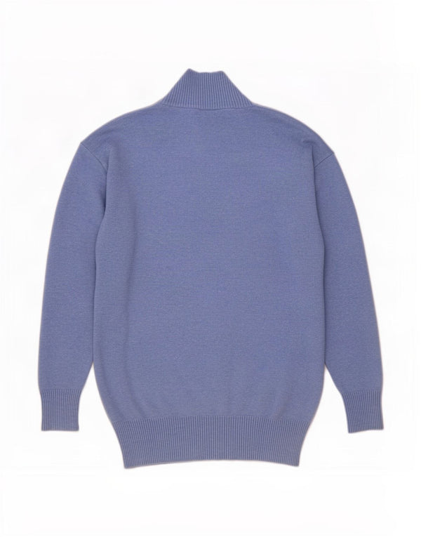 Maglione maglione a collo alto da donna Marks & Spencer UK 10 piccolo blu