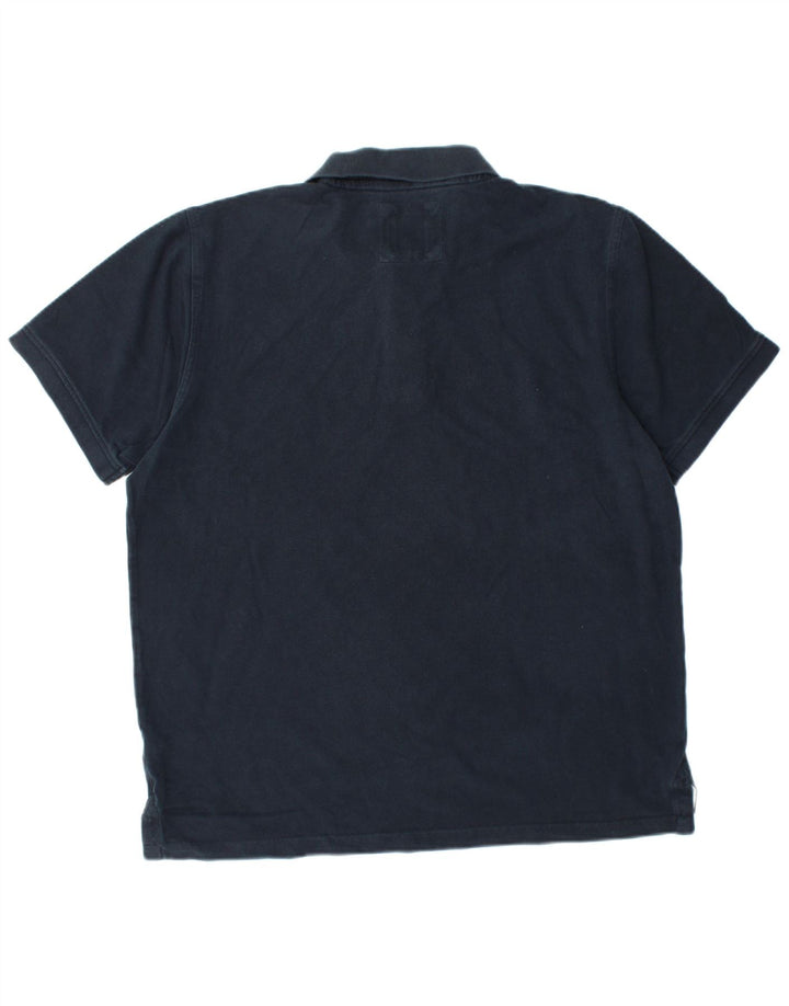 CREW CLOTHING Polo da uomo grande in cotone blu navy