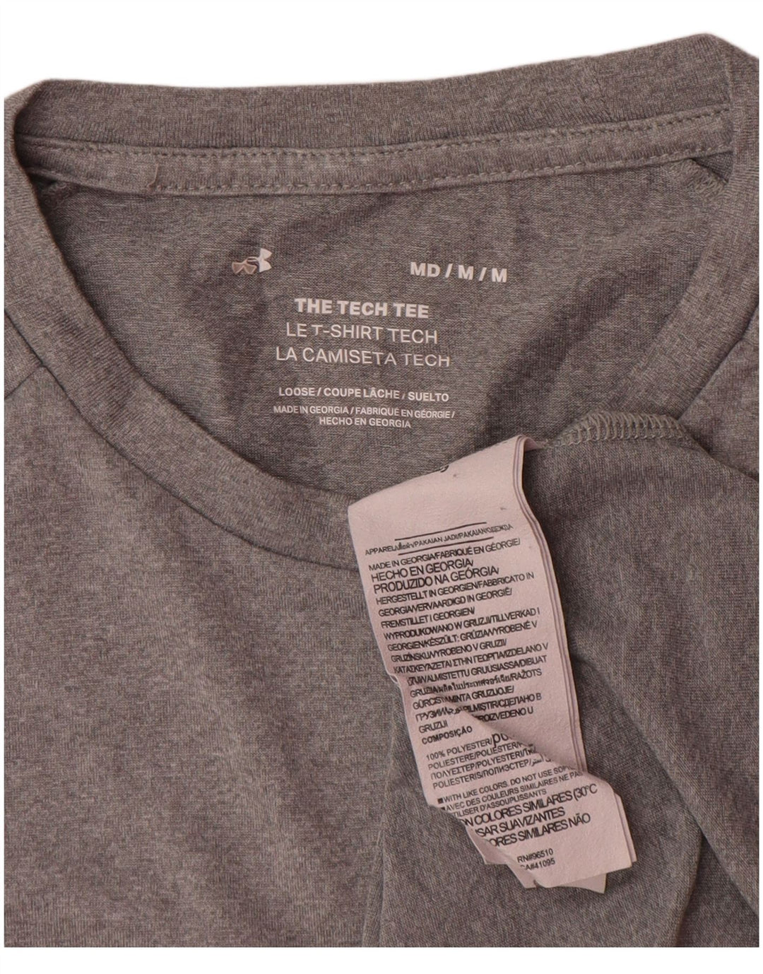 T-shirt da uomo Under Armour Top grigio medio in poliestere