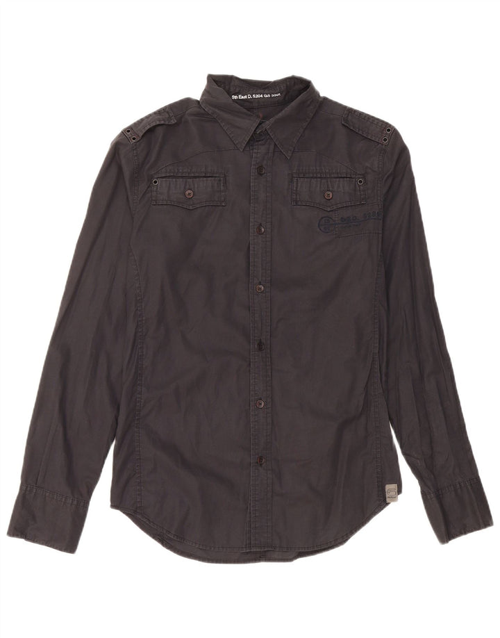 Camicia militare da uomo G-Star piccola in cotone nero