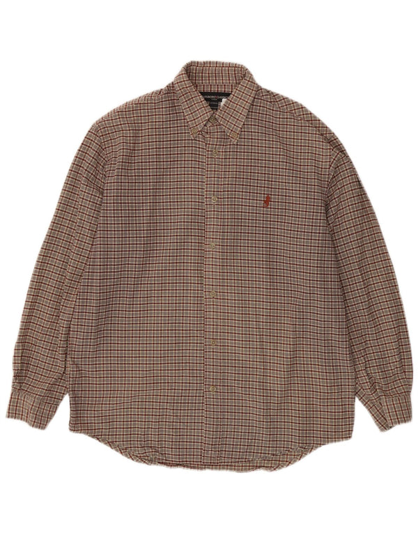Camicia da uomo in flanella a quadri Marlboro Classics Cotone a quadri grigio medio