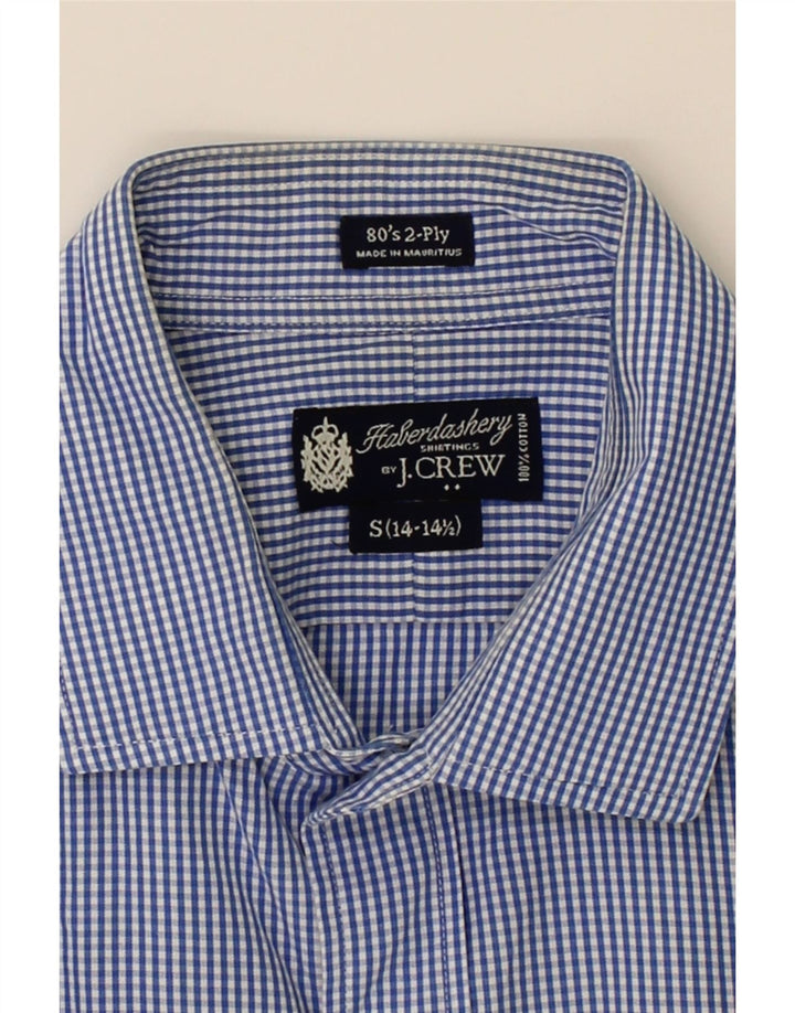 J. CREW Mens Shirt Size 14 1/2 Small Blue Check Cotton Vintage J. Crew and Second-Hand J. Crew from Messina Hembry 