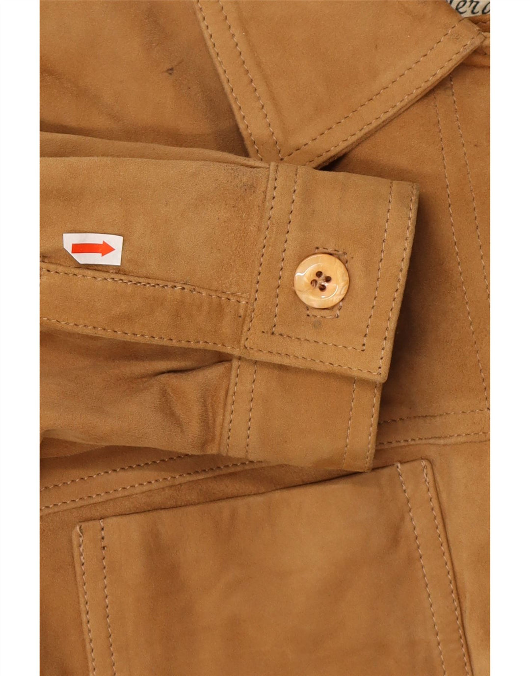 Giacca in pelle scamosciata dal taglio ampio da donna VINTAGE UK 18 XL in pelle marrone