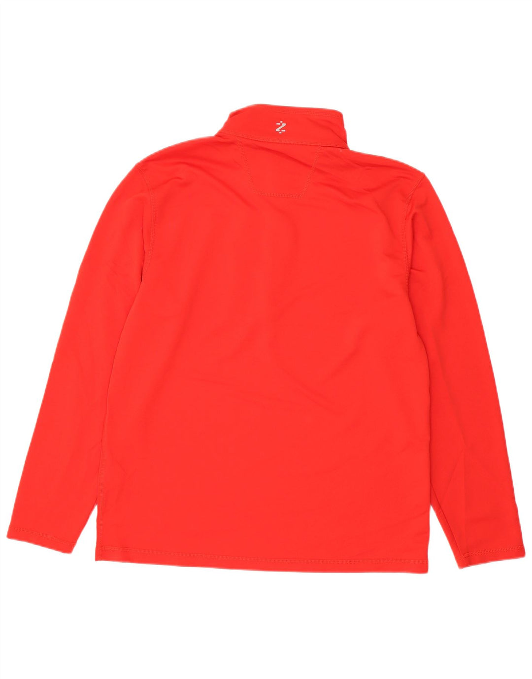 Top da tuta da uomo con zip e collo Izod in poliestere rosso medio