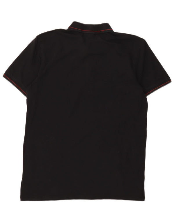 Polo HUGO BOSS da uomo slim fit in cotone nero medio