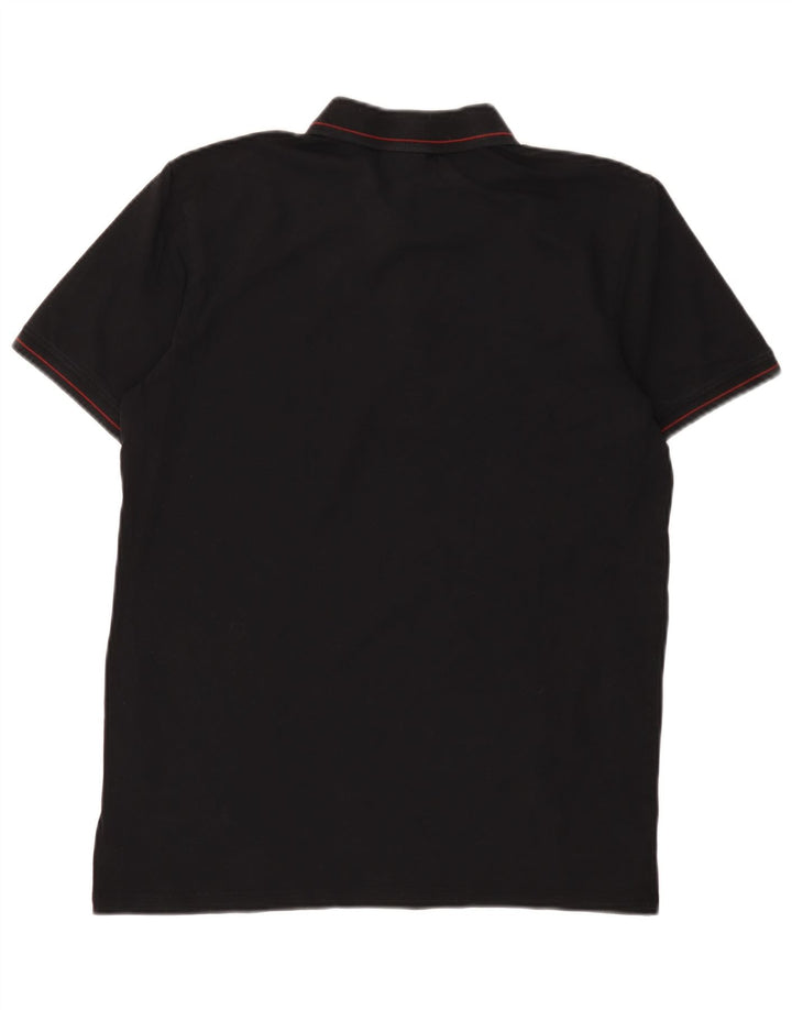 Polo HUGO BOSS da uomo slim fit in cotone nero medio
