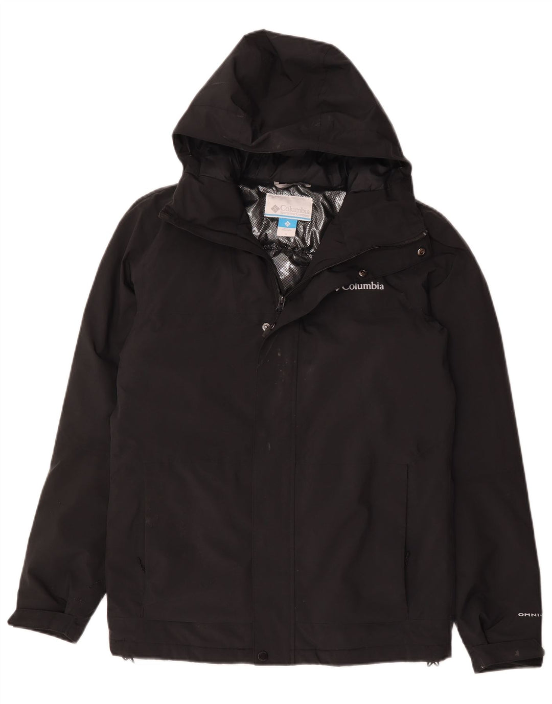 Giacca a vento con cappuccio da uomo Columbia UK 36 Small Poliestere nero