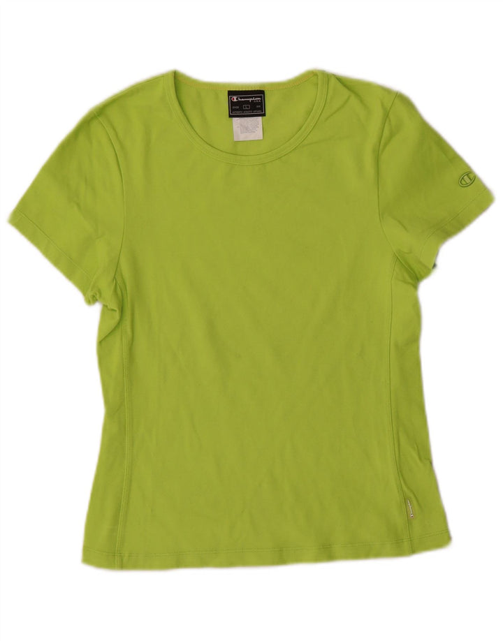 T-shirt da donna Champion Top UK 14 Large Verde Poliestere