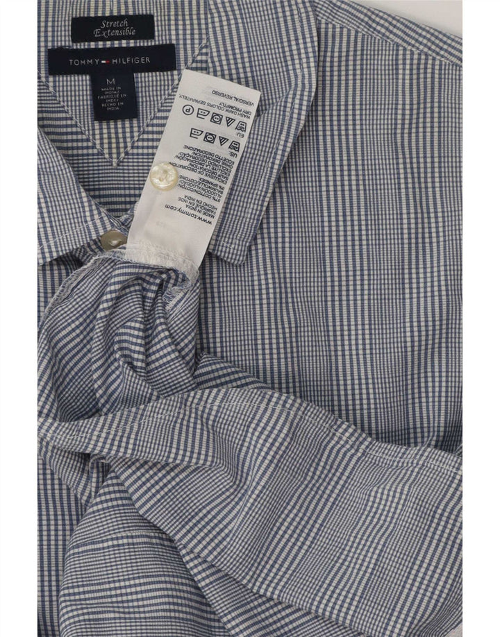 Camicia da donna Tommy Hilfiger UK 14 cotone a quadri blu medio