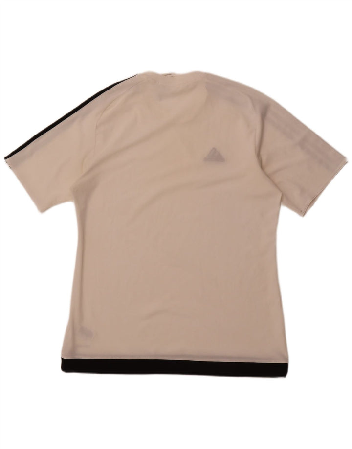 T-shirt ADIDAS da uomo Climalite, grande, in poliestere bianco