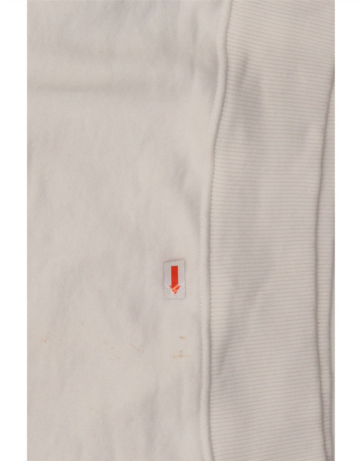 TOMMY HILFIGER Felpa corta oversize da donna UK 6 XS Bianca