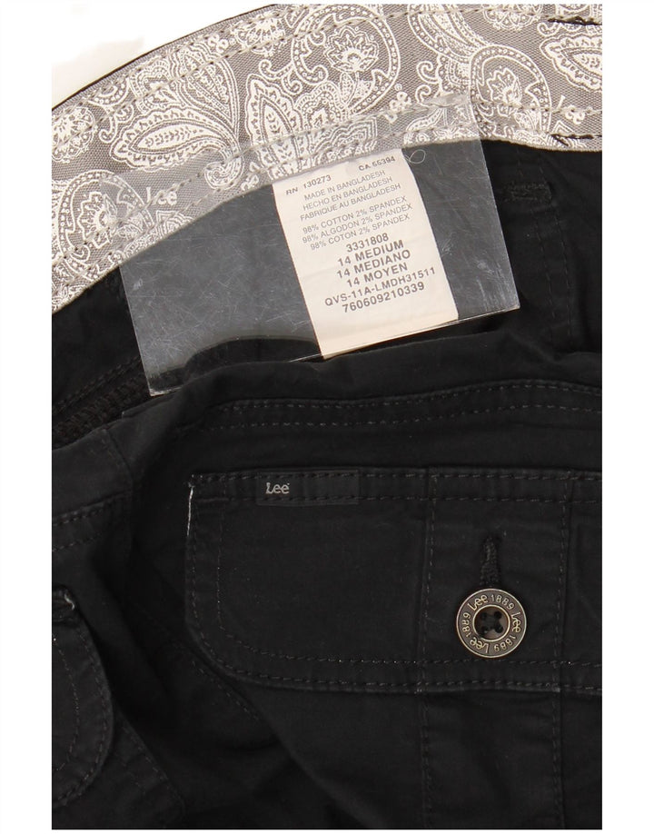 Bermuda cargo da donna LEE US 14 XL W36 cotone nero