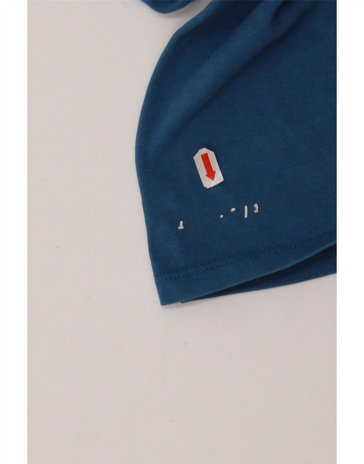 NIKE T-shirt grafica da uomo dal taglio atletico, grande, in cotone blu