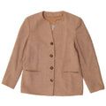 Giacca blazer vintage da donna a 4 bottoni IT 46 grande beige screziato