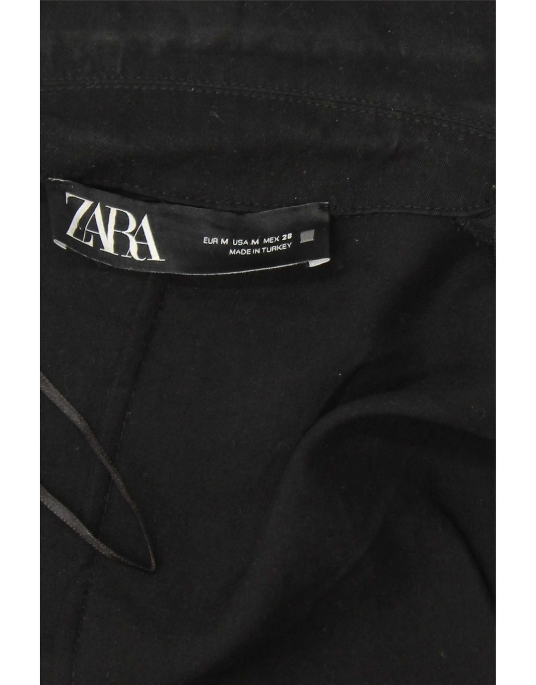 Cappotto aperto da donna Zara UK 14 Lyocell nero medio