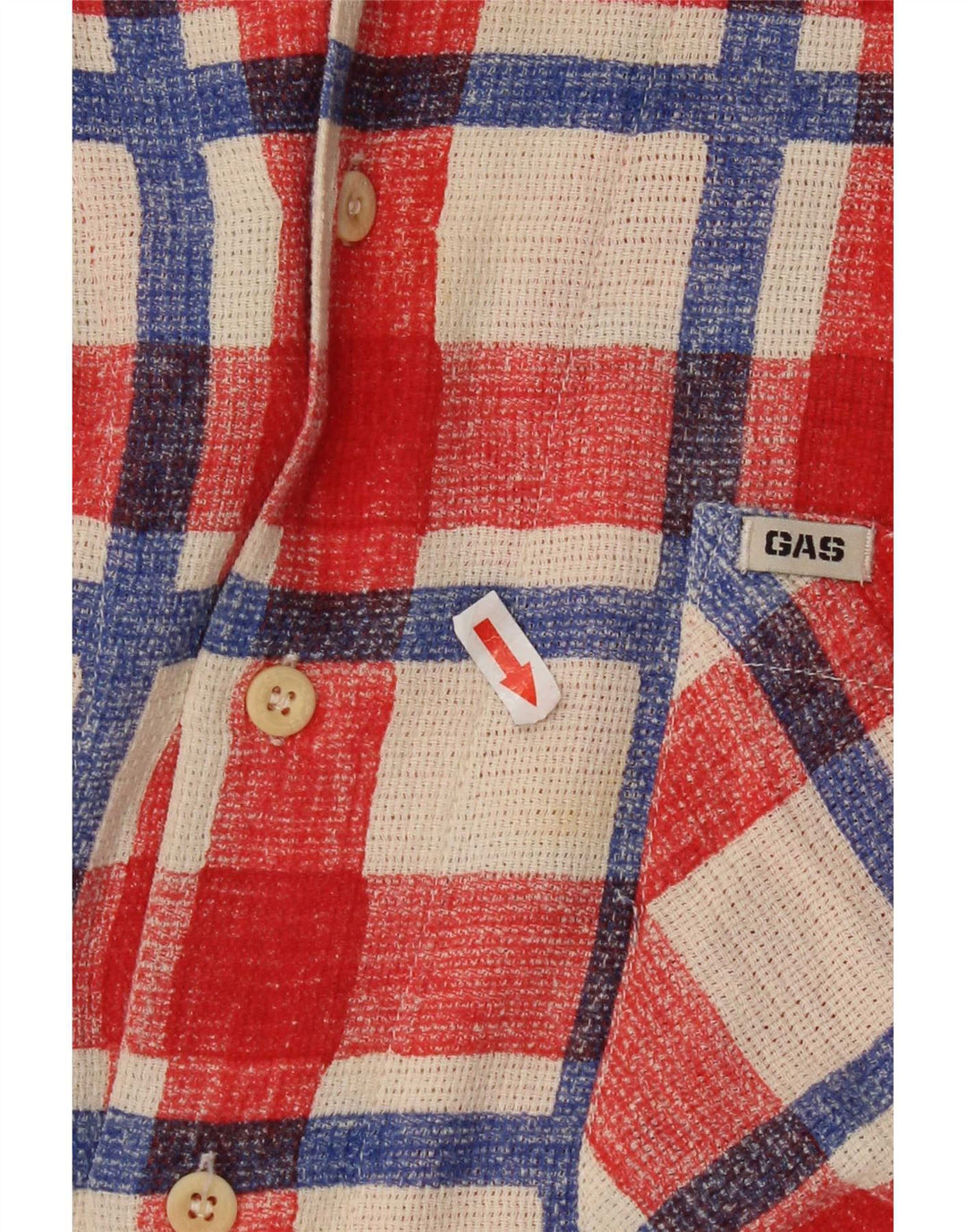 Camicia da uomo Gas XL in cotone a quadri rossi