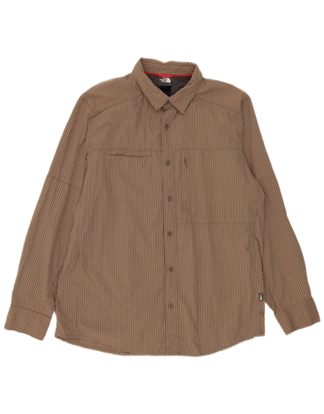 Camicia da uomo The North Face Large in nylon gessato marrone