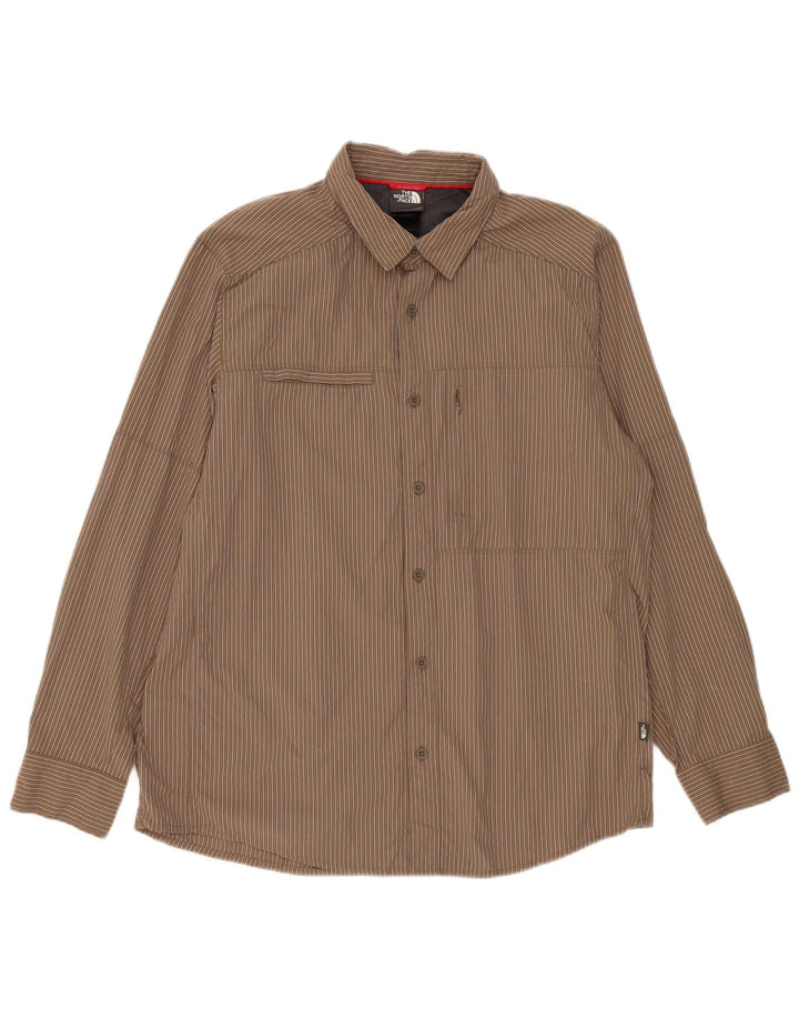 Camicia da uomo The North Face Large in nylon gessato marrone