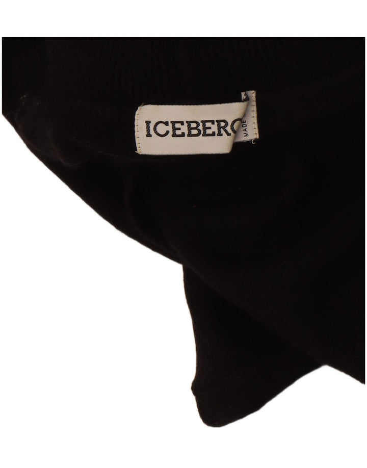 Iceberg Maglione da donna a collo alto Looney Tunes IT 46 Large in lana nera