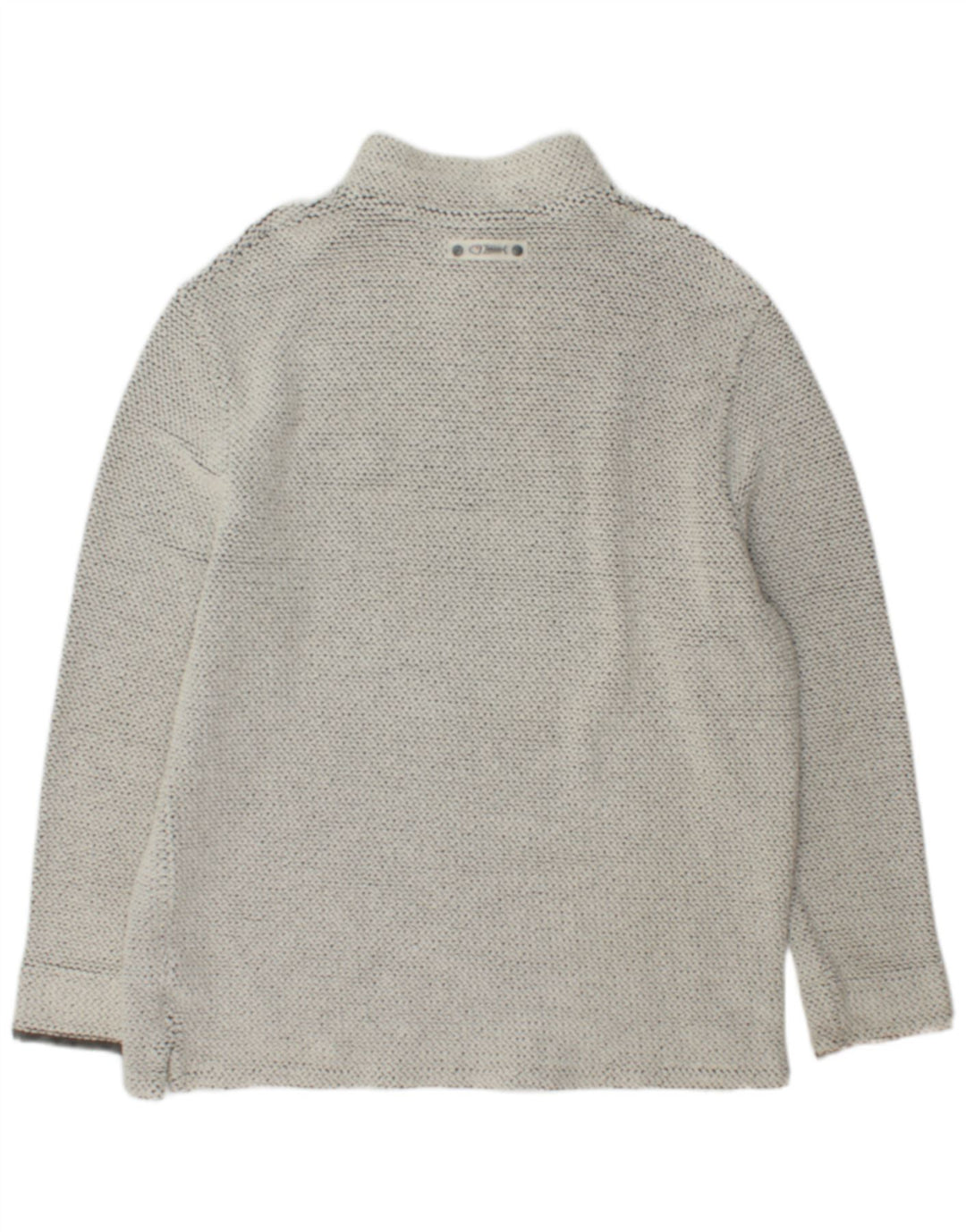 Maglione da uomo con collo con zip Weird Fish XL in cotone grigio