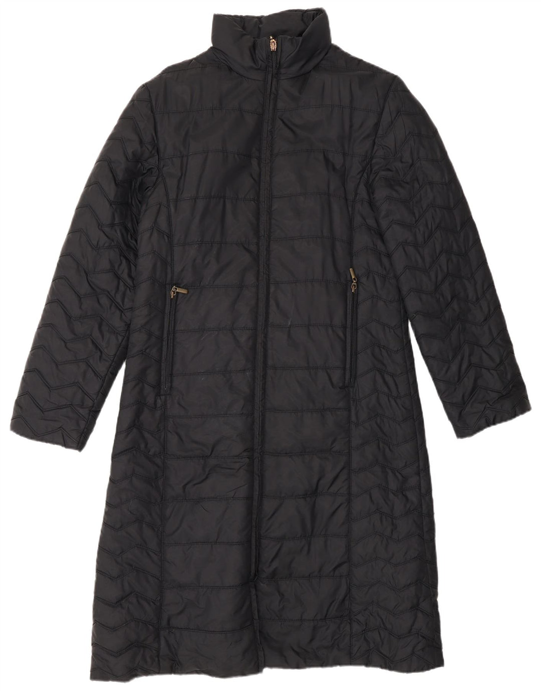 Cappotto imbottito da donna Zara UK 14 grande nylon nero