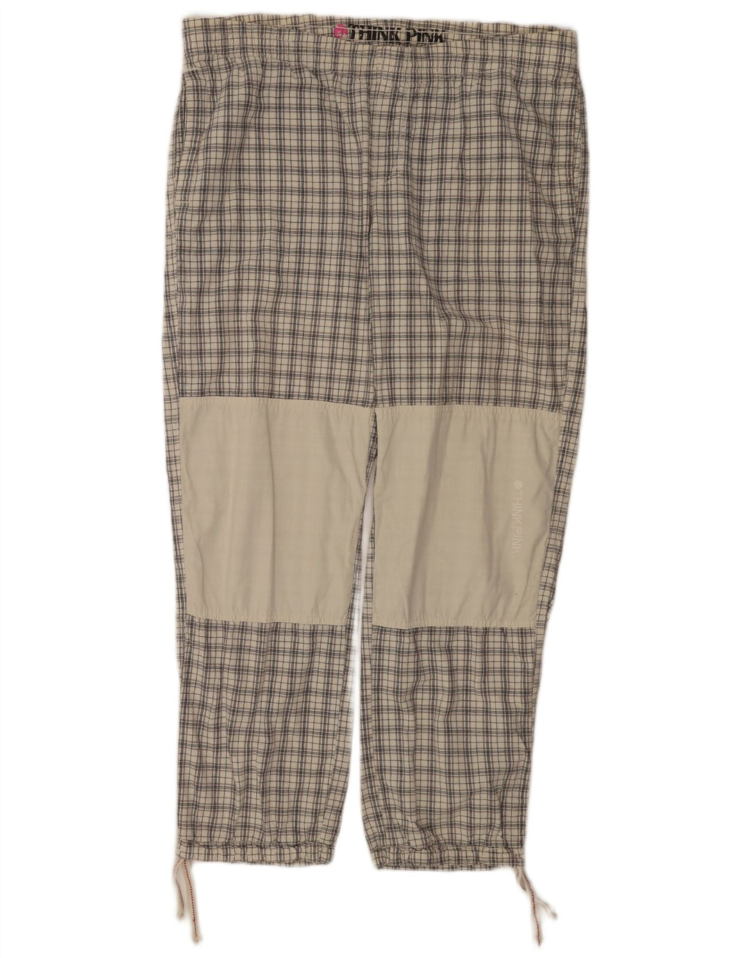 Pantaloni da jogging da uomo Think Pink grandi W36 L28 a quadri grigi