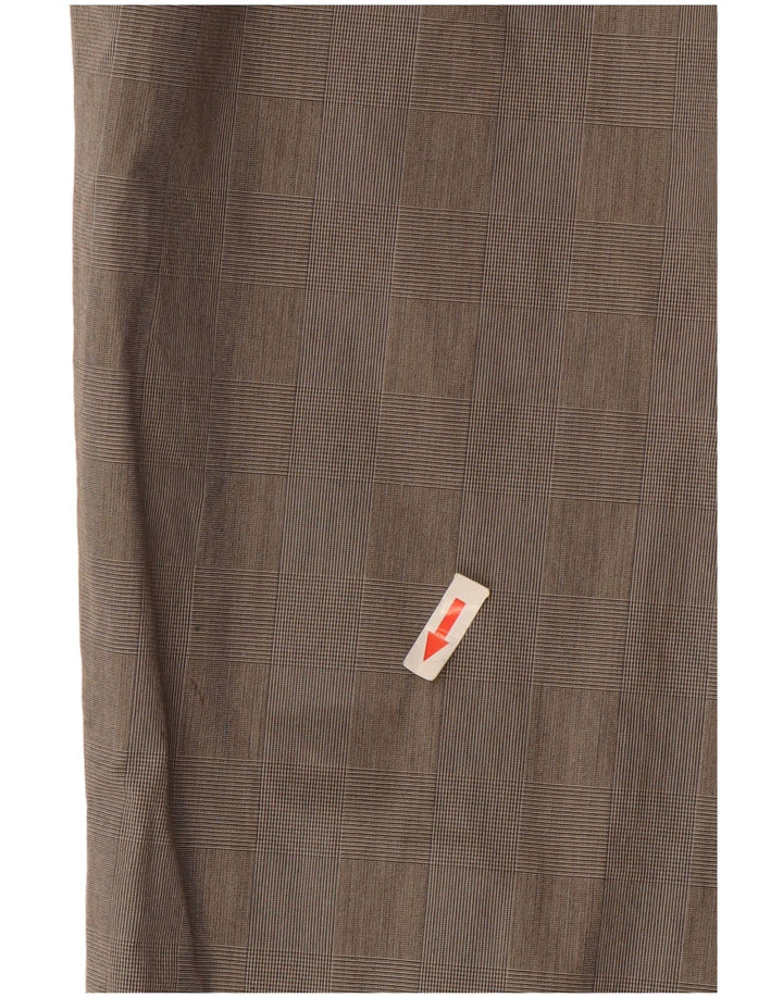 Pantaloni da abito dritti autografi da uomo Marks & Spencer W38 L31 a quadri grigi