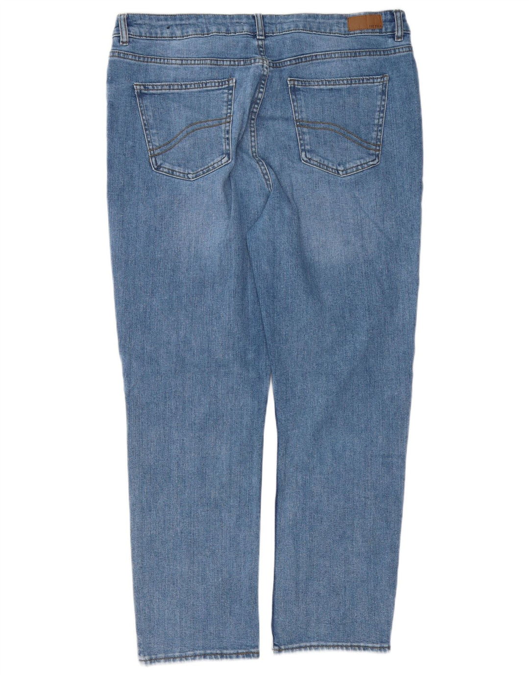 FAT FACE Jeans dritti da donna Chesham Girlfriend UK 16 Large W36 L28 Blu