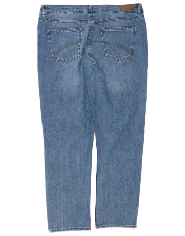 FAT FACE Jeans dritti da donna Chesham Girlfriend UK 16 Large W36 L28 Blu