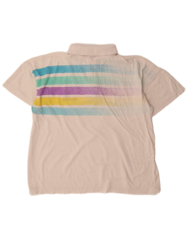 Polo Uomo Sergio Tacchini Cotone Rigato Medio Bianco