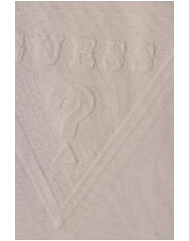 Guess Felpa grafica da uomo Maglione XL Cotone bianco sporco