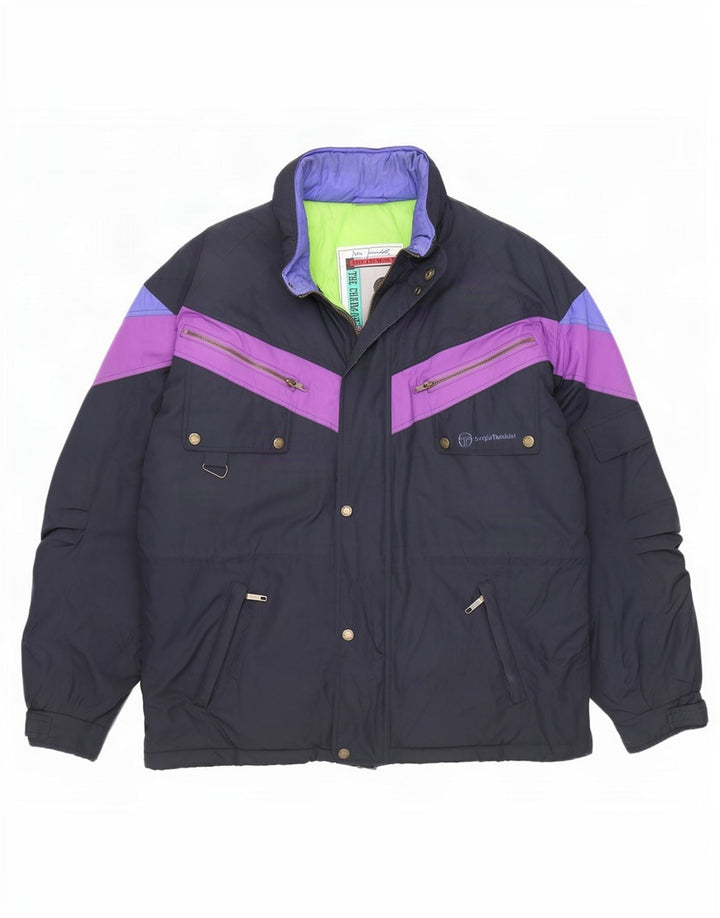 Giacca da sci da uomo Sergio Tacchini UK 42 XL Blu Navy Colourblock