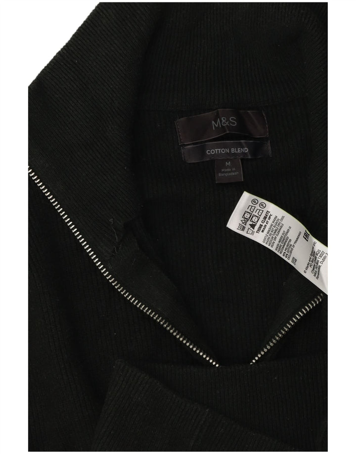 Maglione cardigan da uomo Marks & Spencer in cotone verde medio