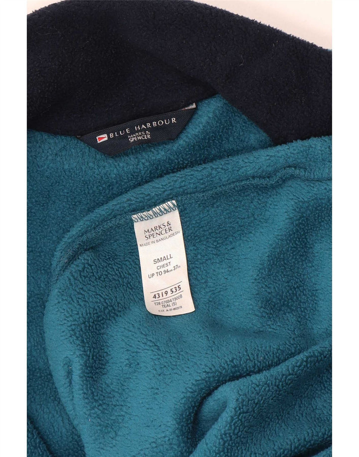 Giacca in pile Marks & Spencer da uomo blu Harbour UK 36 piccola poliestere