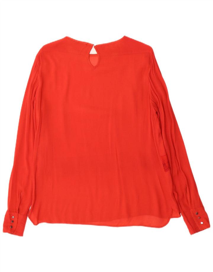 Replay Camicetta oversize a maniche lunghe da donna Top UK 10 Piccolo rosso floreale