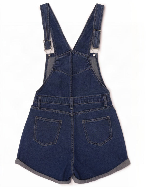 Vintage Womens Dungarees Denim Shorts W28 Medium Blue