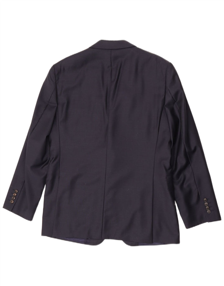 Giacca blazer da uomo a 2 bottoni Austin Reed UK 42 XL lana blu navy