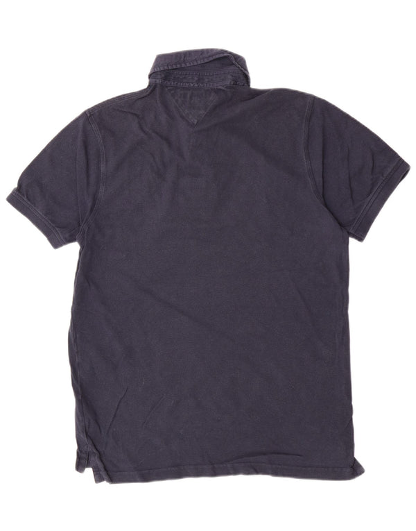 Polo da rugby da uomo slim fit Tommy Hilfiger grande in cotone blu navy