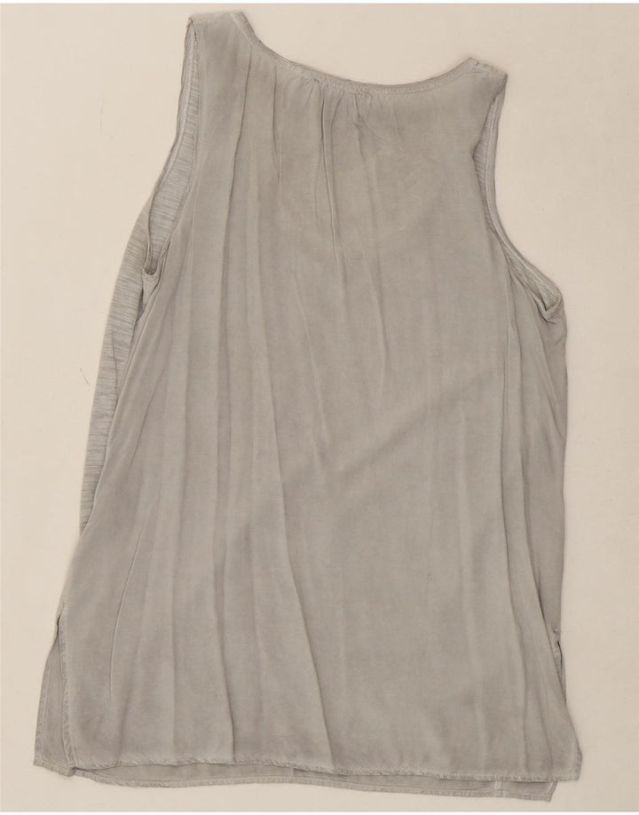 MINT VELVET Womens Vest Top UK 12 Medium Grey Viscose Vintage MINT VELVET and Second-Hand MINT VELVET from Messina Hembry 