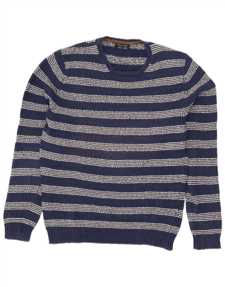 Maglione maglione girocollo da donna Massimo Dutti UK 16 grandi strisce blu