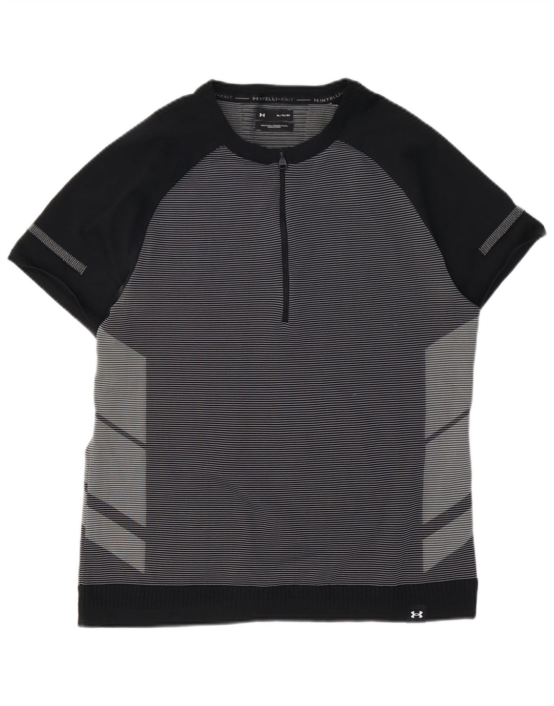 Maglietta da uomo UNDER ARMOUR XL XL poliestere gessato nero