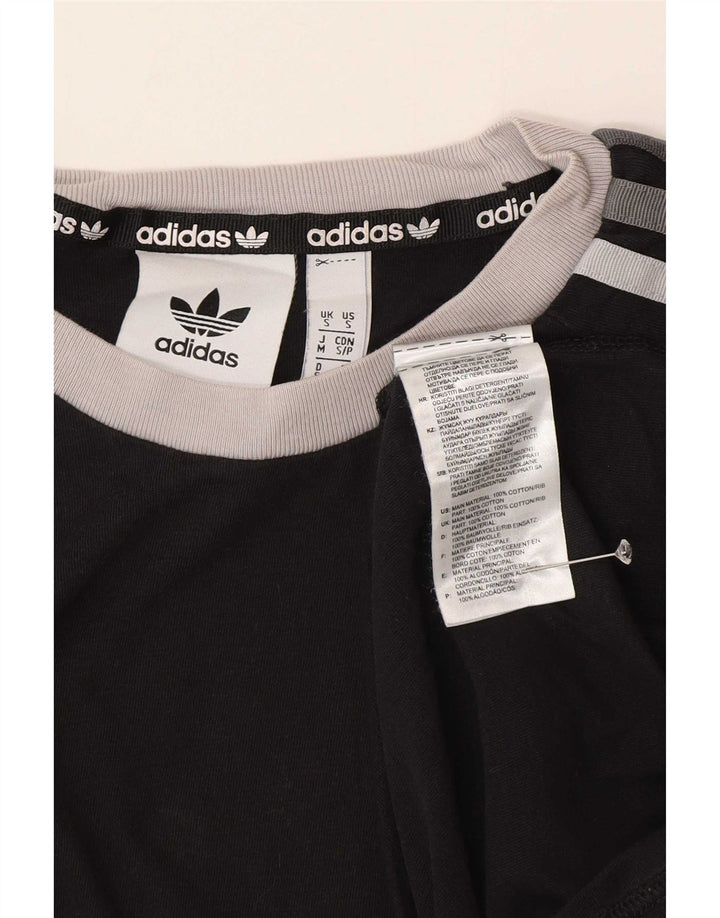 T-shirt Adidas da uomo Top Small in cotone nero
