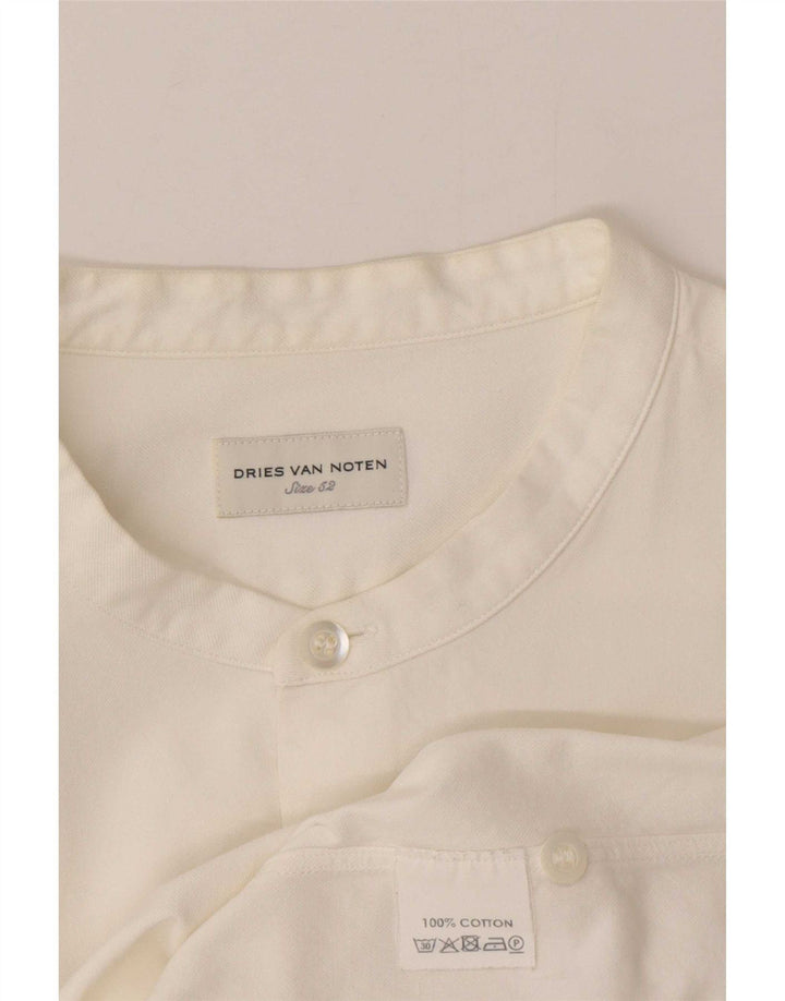 Camicia da uomo Dries Van Noten IT 52 Large in cotone bianco