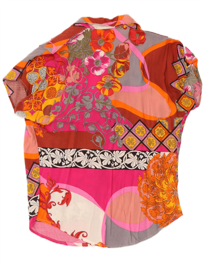 Camicia oversize da donna ALBA FORNARI UK 10 Piccolo patchwork multicolore