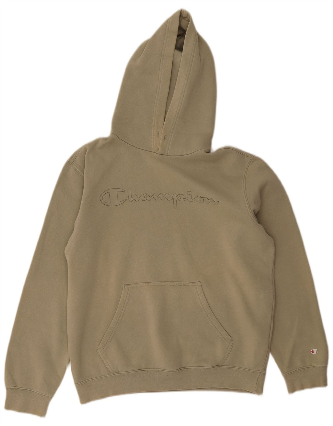 Felpa con cappuccio grafica da uomo Champion, cotone medio kaki