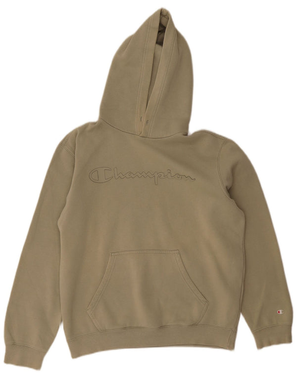 Felpa con cappuccio grafica da uomo Champion, cotone medio kaki