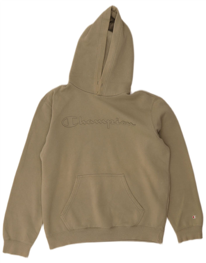 Felpa con cappuccio grafica da uomo Champion, cotone medio kaki