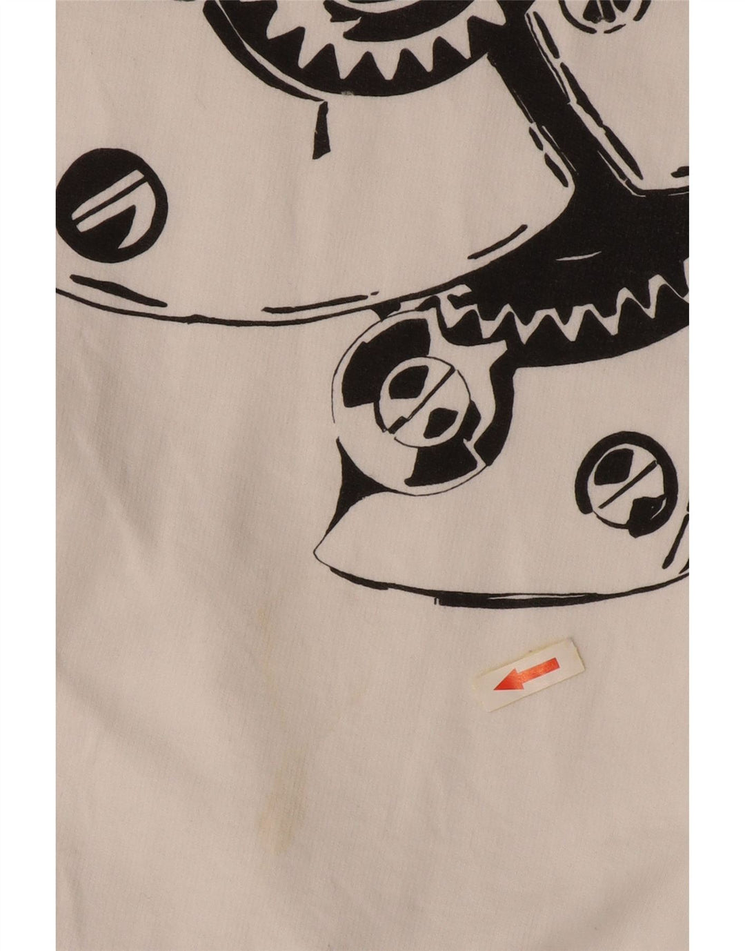 Felpa con collo con zip grafica da uomo VINTAGE Maglione 2XL cotone bianco