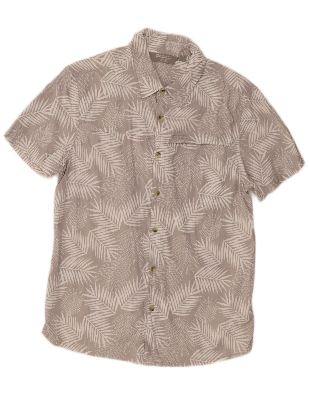 Camicia a maniche corte da uomo Mountain Warehouse in cotone floreale grigio medio